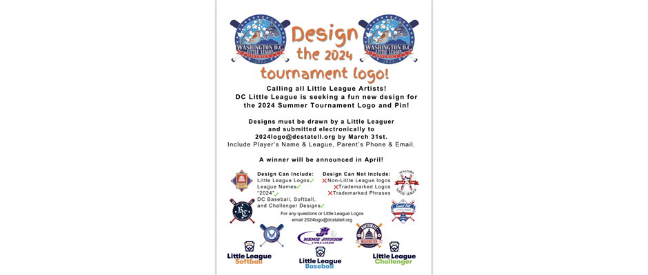 Senators Satchel Paige Little League Design the 2024 tournament logo contest 