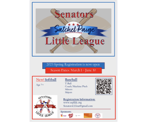 2023 Senators Satchel Paige Little League Girls Softball